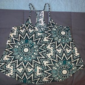 Fun print spaghetti strap shirt